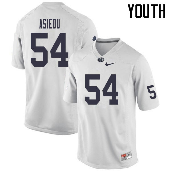 NCAA Nike Youth Penn State Nittany Lions Nana Asiedu #54 College Football Authentic White Stitched Jersey KYD6598TR